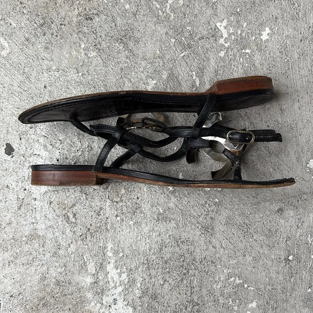 Chanel logo plaque flats